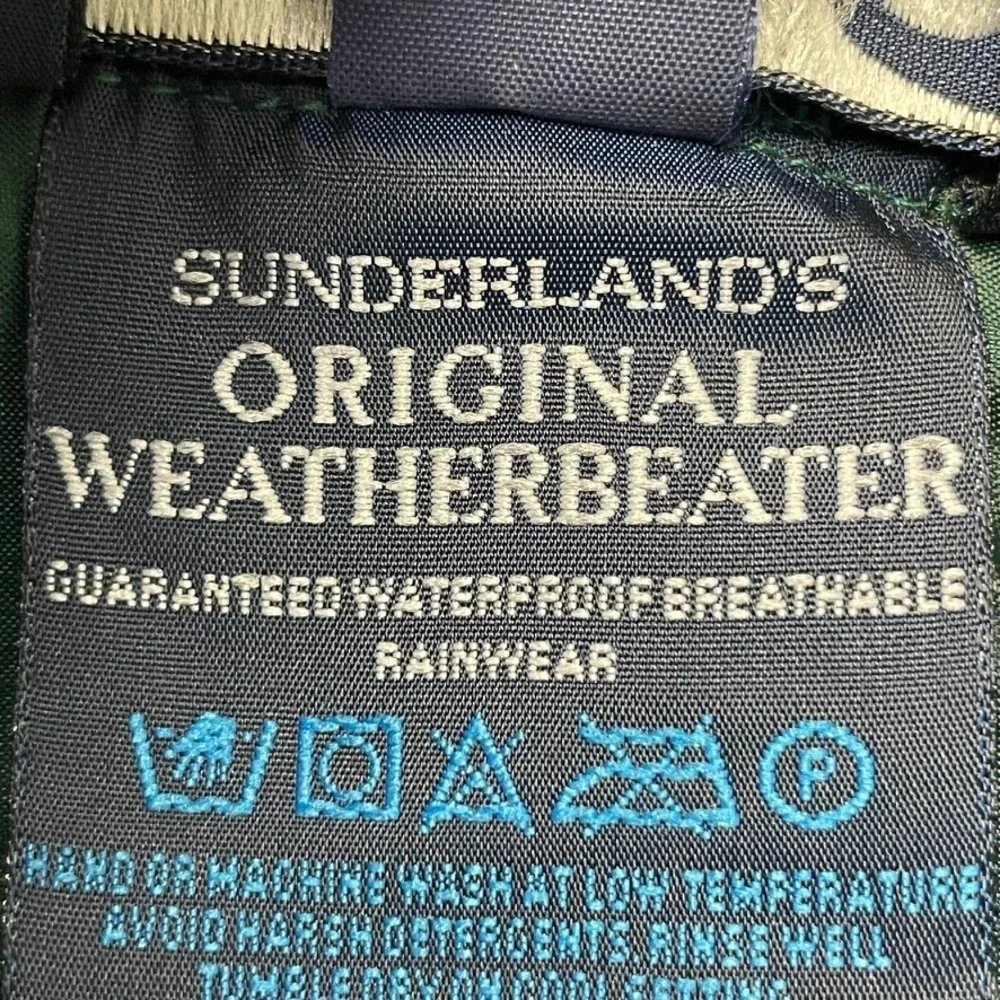 Sunderland of‎ Scotland Classic Golf Pullover Shirt Houndstooth Green Blue Sz XL